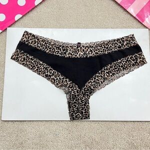 Victoria’s Secret PINK Animal Print Lace Extra Low Rise Cheeky Panties Medium M
